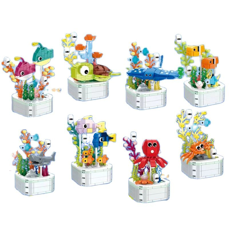 1 buah blok bangunan hewan hut - Kid Toys And More ulasan dan harga