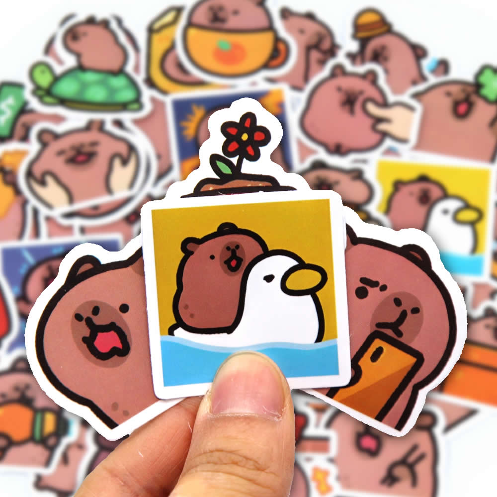 Stiker kartun lucu Capybaras,  - Kids Toys 10 Year Old ulasan dan harga