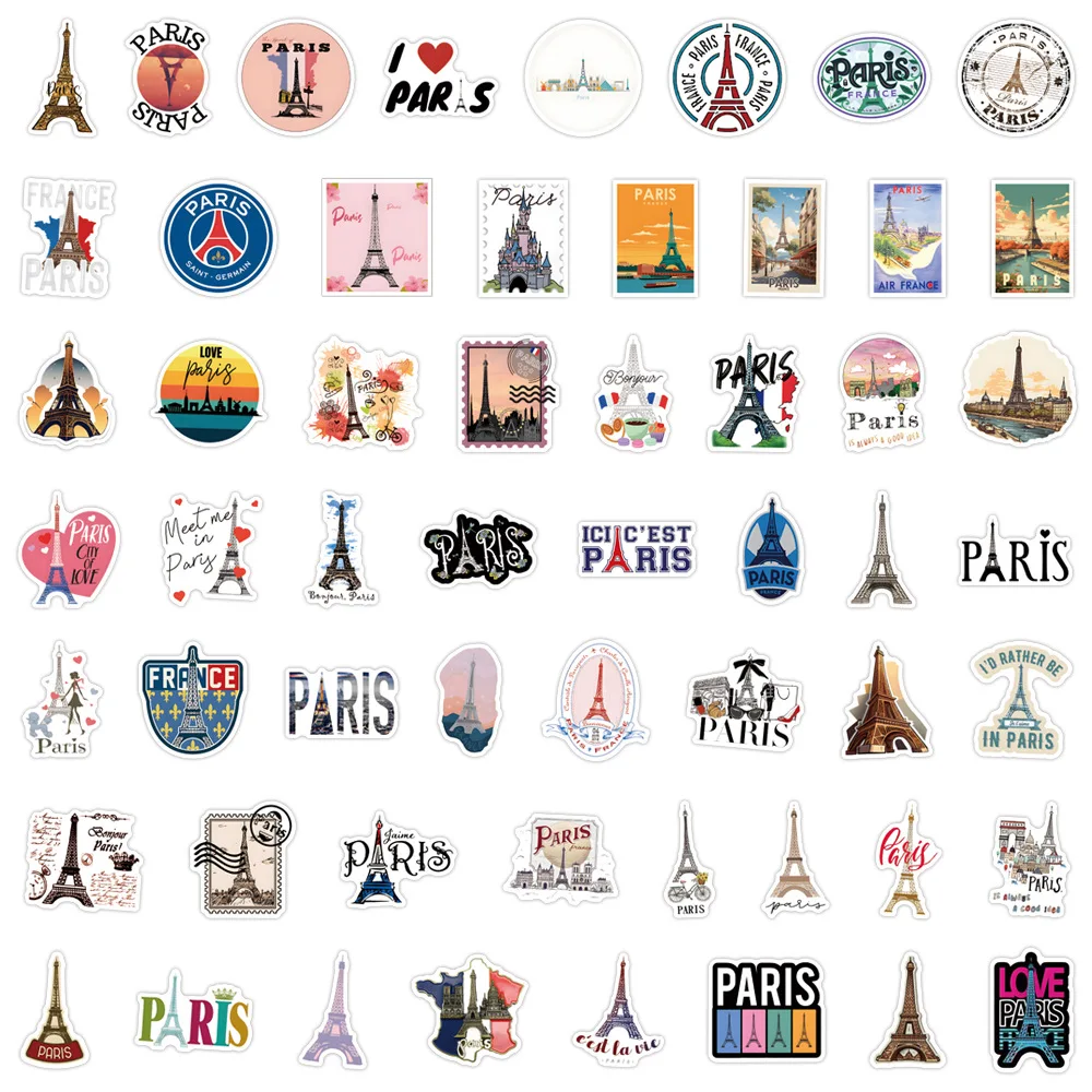 110 Buah Stiker Perancis Paris - Kids Toys Paris ulasan dan harga