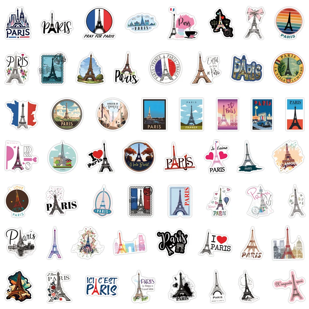 110 Buah Stiker Perancis Paris - Kids Toys Paris ulasan dan harga